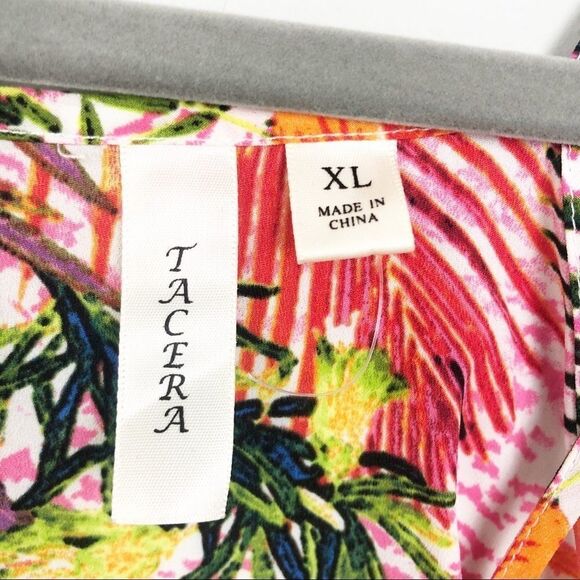 TACERA | Tropical Floral Multicolor Sleeveless Dress Women’s Size X-Large - Picture 4 of 6